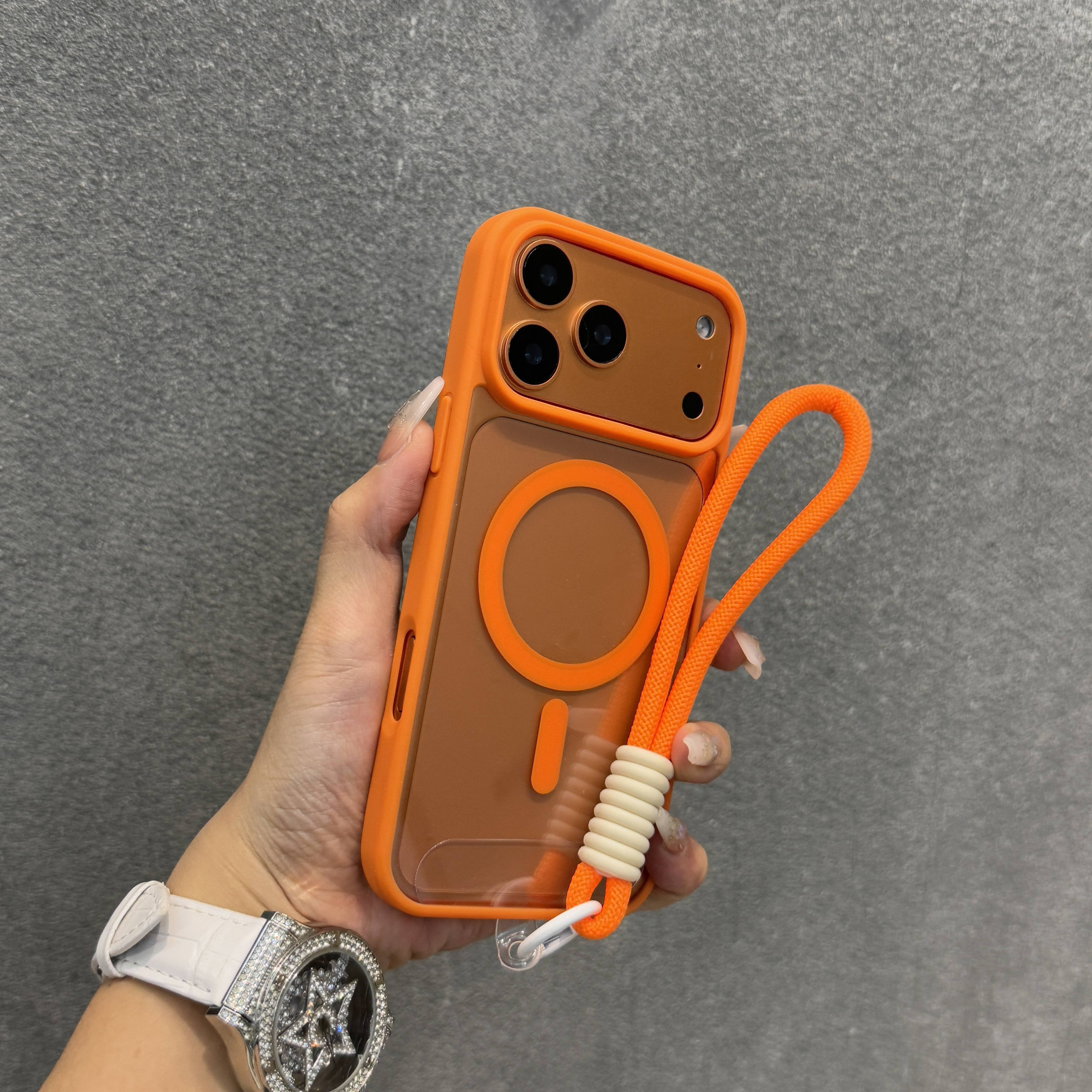 Funda Transparente Antigolpes con Correa y Carga Inalámbrica para iPhone