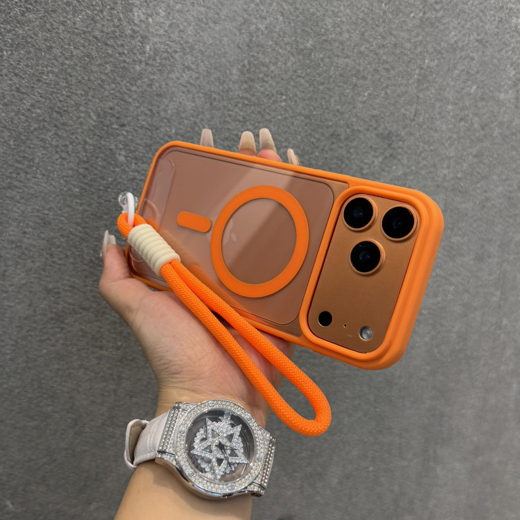 Funda Transparente Antigolpes con Correa y Carga Inalámbrica para iPhone