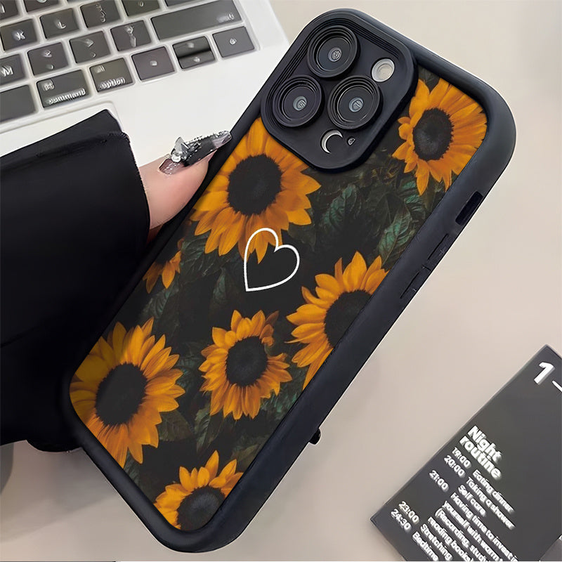 Funda Mate Antigolpes con Diseño Girasol Vintage para iPhone