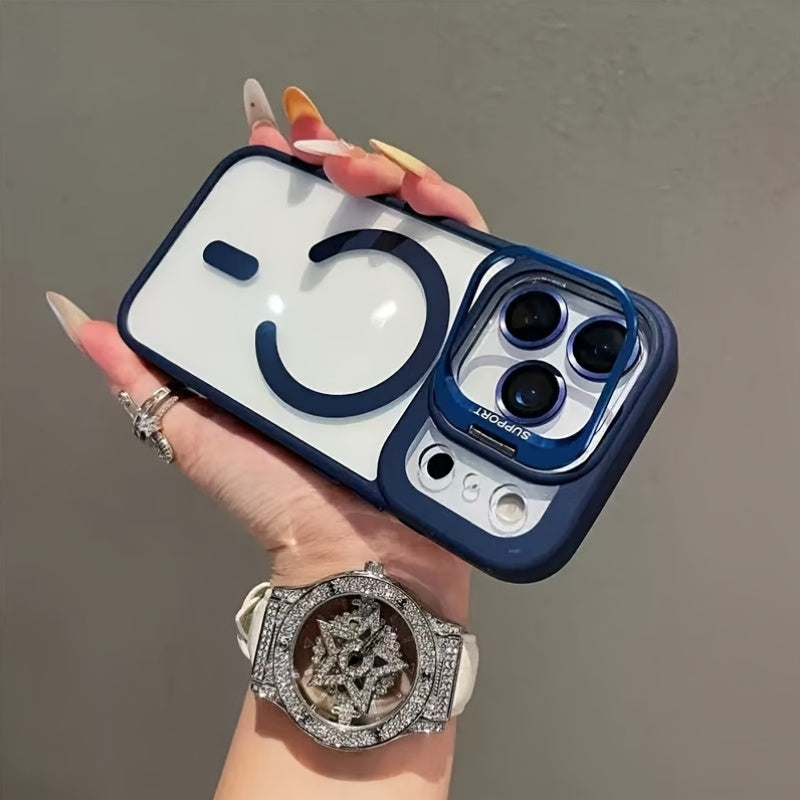 Funda Magnética Premium con Soporte y Protección de Cámara para iPhone